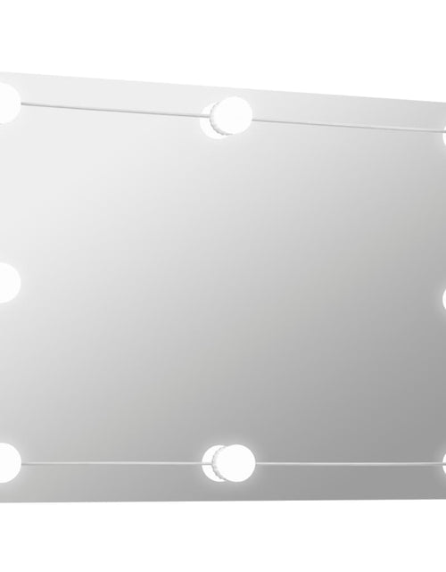 Încărcați imaginea în vizualizatorul Galerie, Oglindă de perete lumini LED fără ramă sticlă dreptunghiulară
