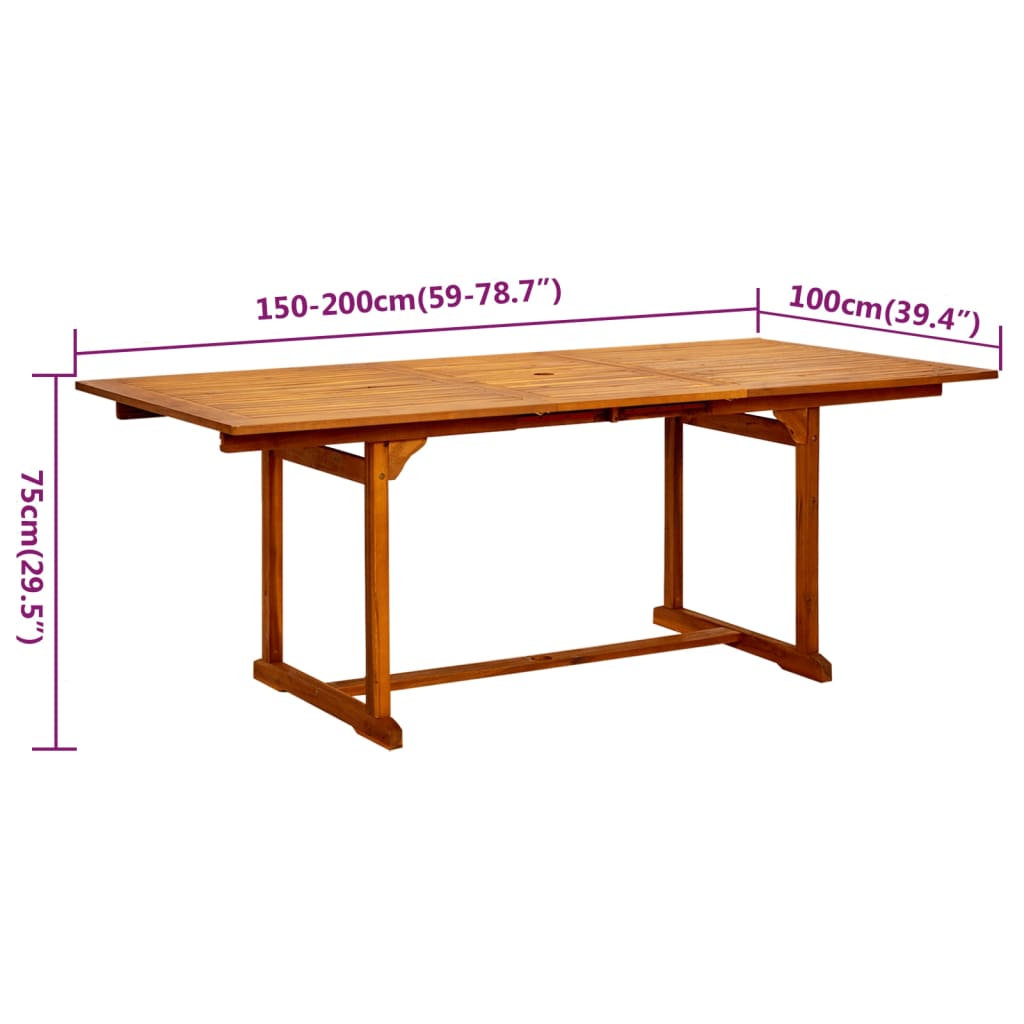 Set mobilier de grădină, 5 piese, lemn masiv de acacia - Lando