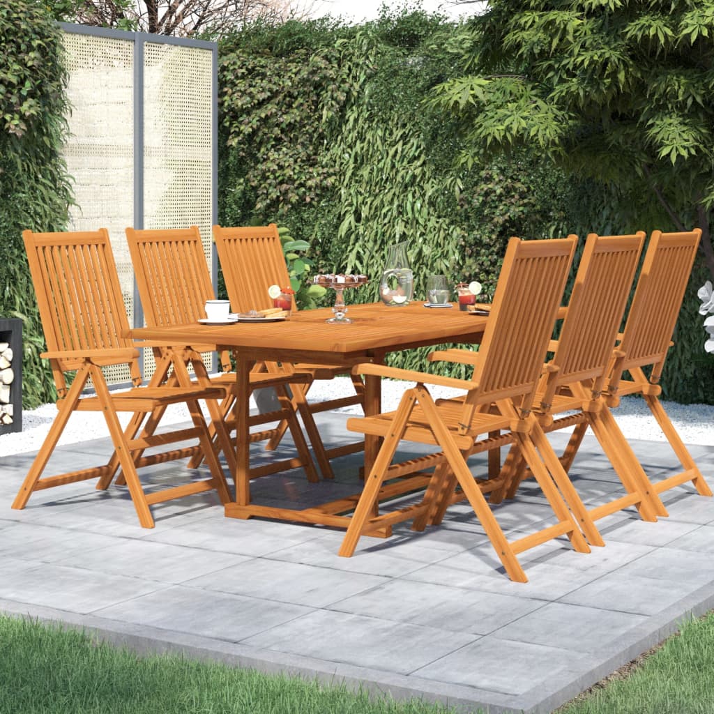 Set mobilier de grădină, 7 piese, lemn masiv de acacia