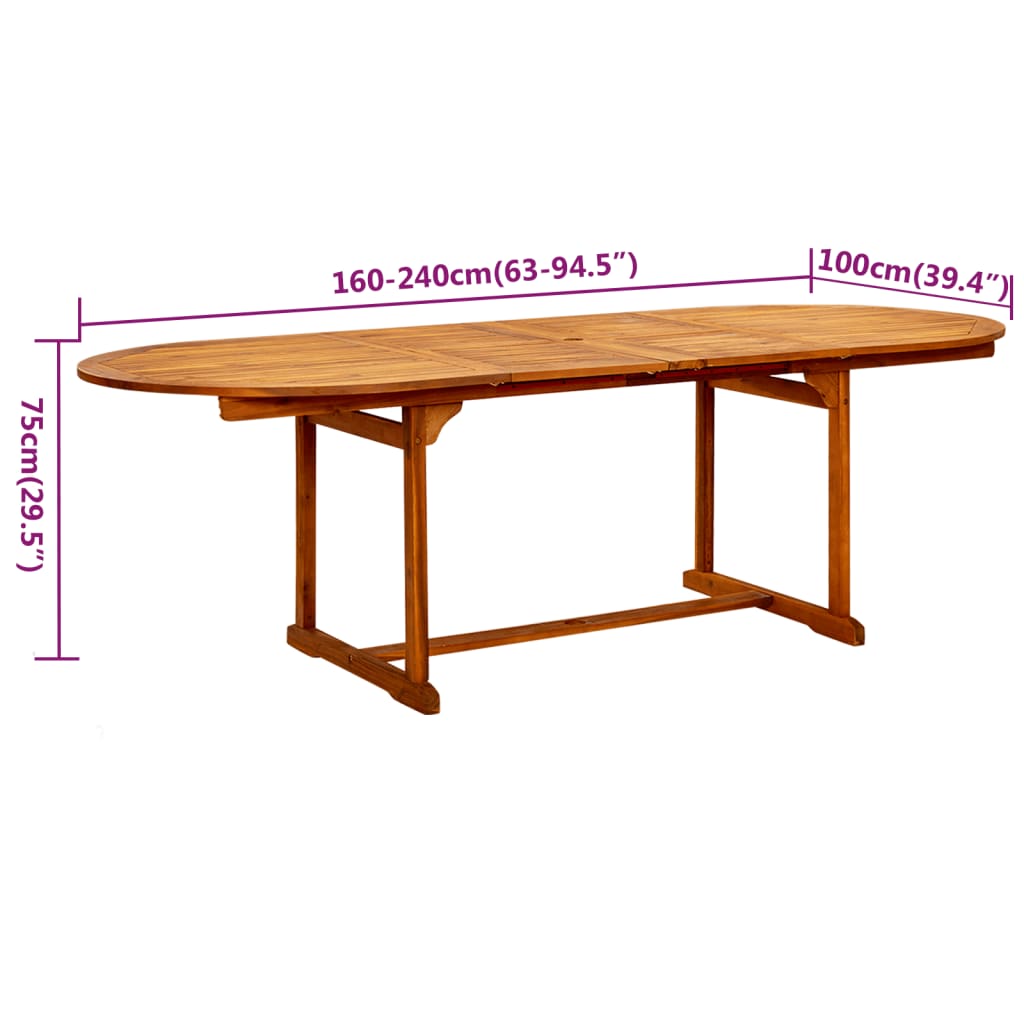 Set mobilier de grădină, 7 piese, lemn masiv de acacia - Lando