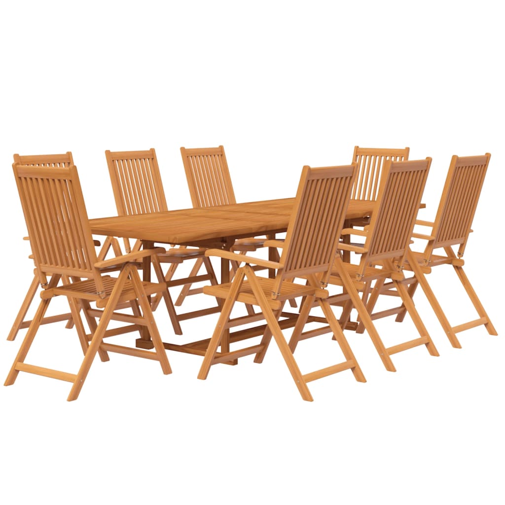 Set mobilier de grădină, 9 piese, lemn masiv de acacia