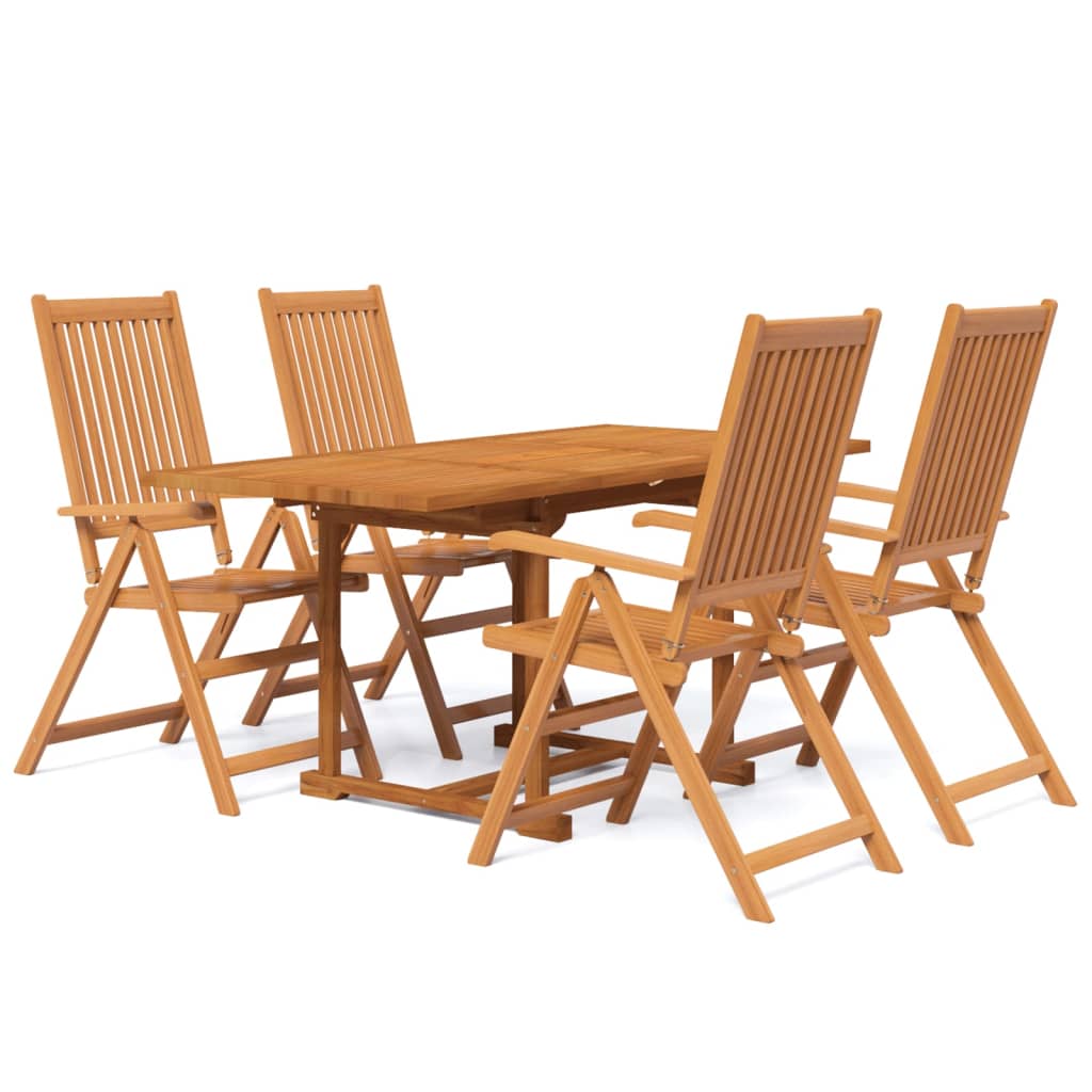 Set mobilier de grădină, 5 piese, lemn masiv de acacia