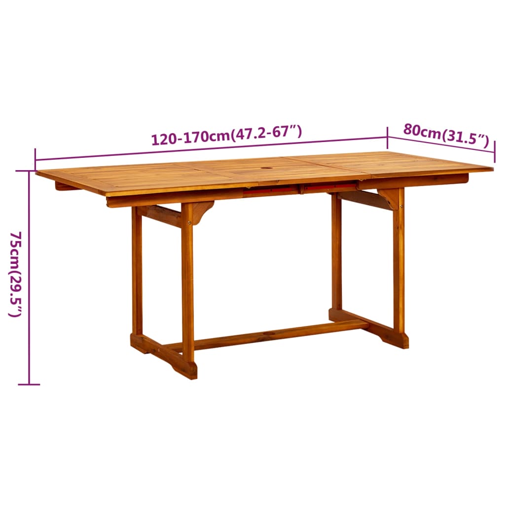 Set mobilier de grădină, 5 piese, lemn masiv de acacia