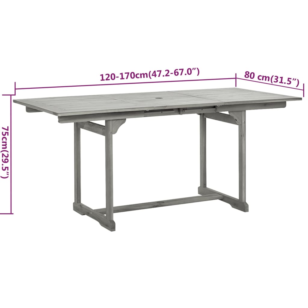 Set mobilier de grădină, 5 piese, lemn masiv de acacia