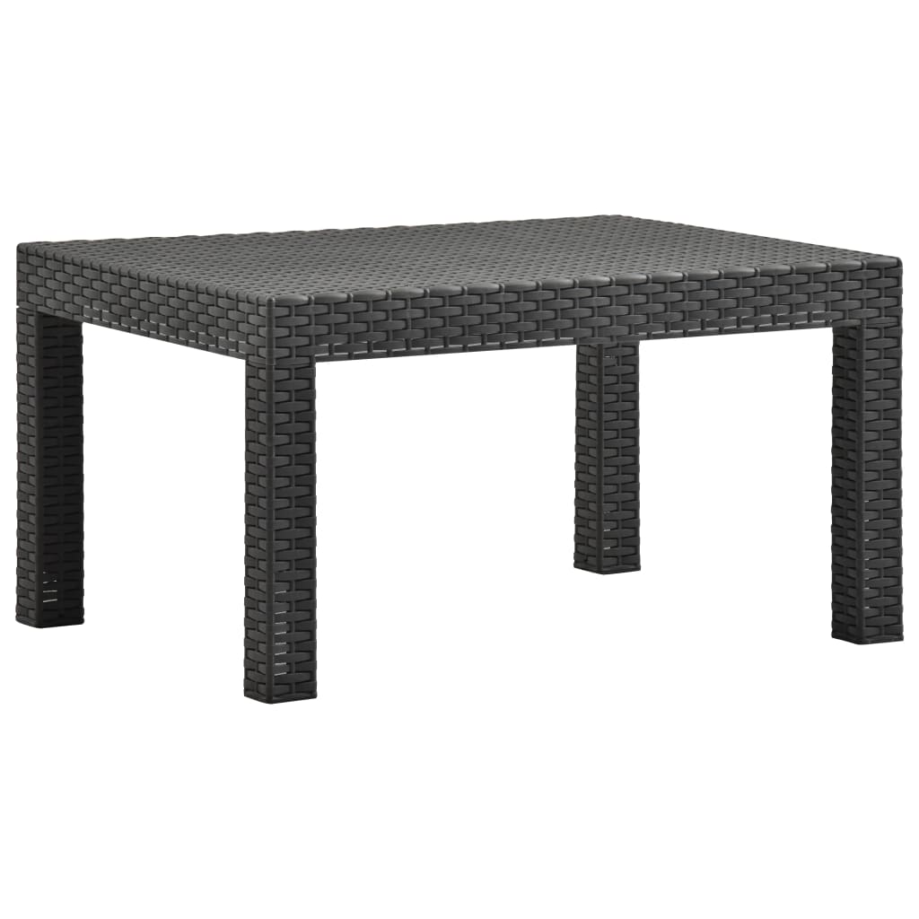 Set mobilier de grădină cu perne, 4 piese, antracit, PP ratan