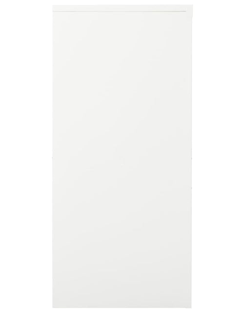 Încărcați imaginea în vizualizatorul Galerie, Dulap cu ușă glisantă, alb, 90x40x90 cm, oțel
