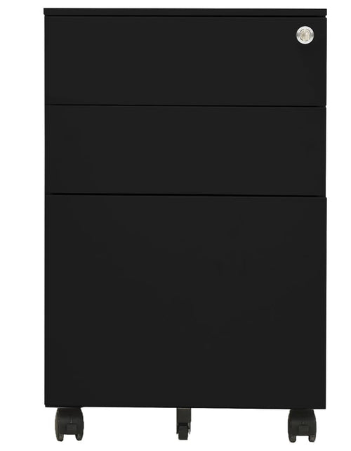 Încărcați imaginea în vizualizatorul Galerie, Dulap dosare mobil, negru, 39x45x60 cm, oțel
