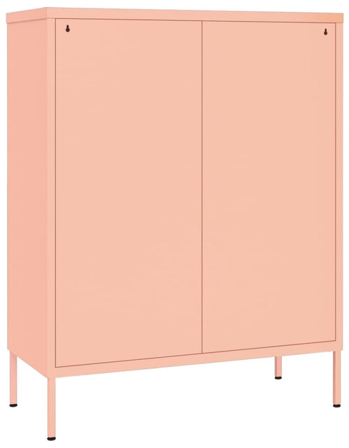Încărcați imaginea în vizualizatorul Galerie, Dulap cu sertare, roz, 80x35x101,5 cm, oțel
