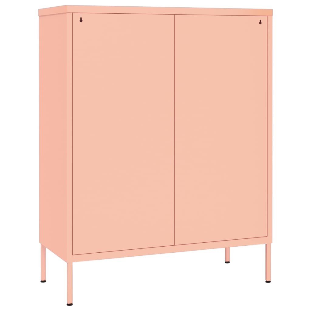 Dulap cu sertare, roz, 80x35x101,5 cm, oțel