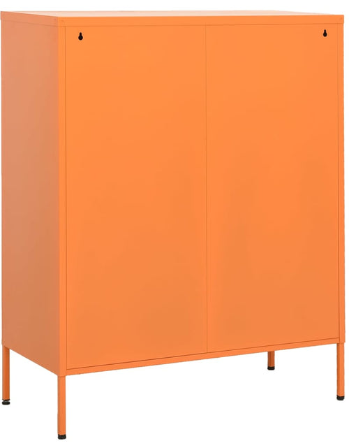 Încărcați imaginea în vizualizatorul Galerie, Dulap de depozitare, portocaliu, 80x35x101,5 cm, oțel
