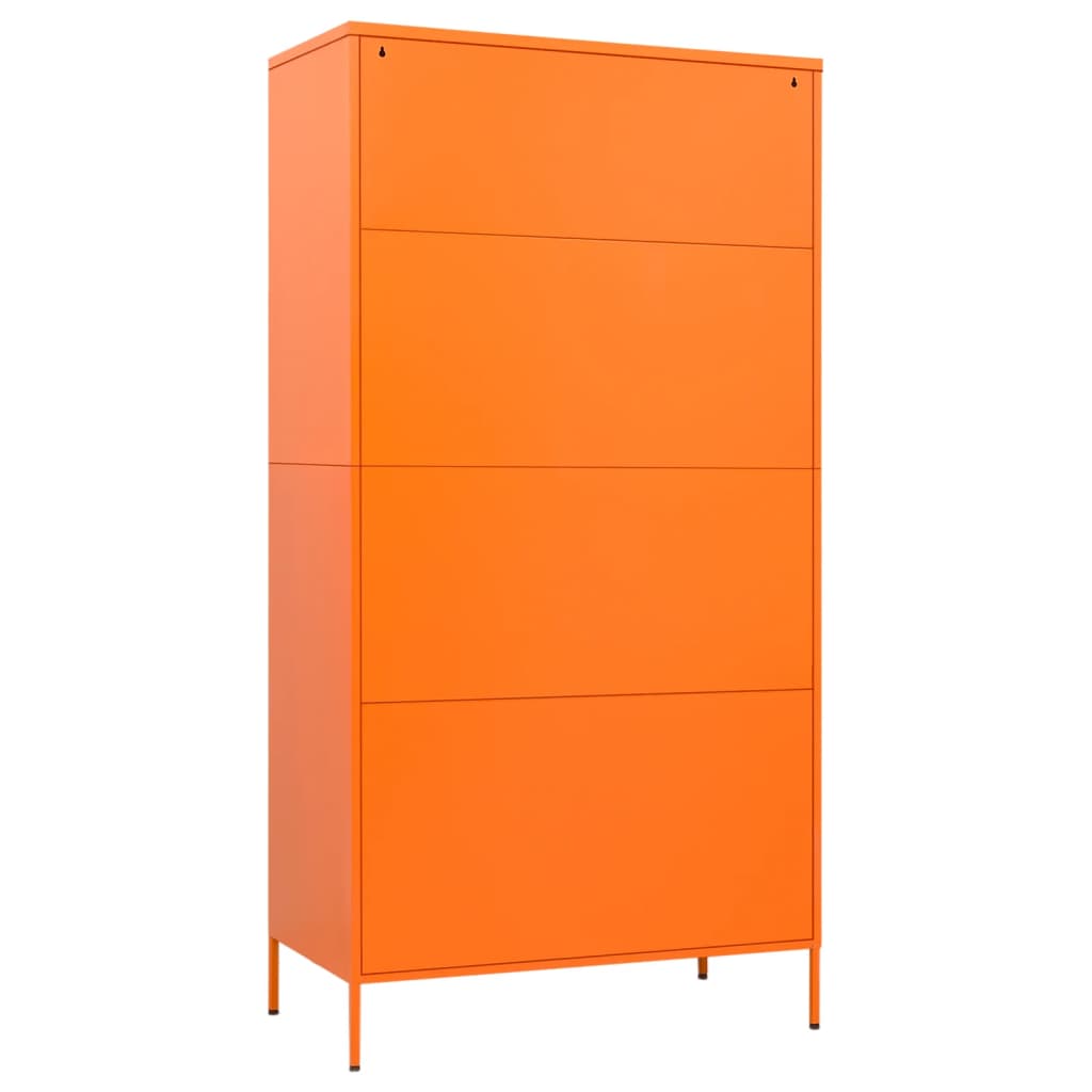 Șifonier, portocaliu, 90x50x180 cm oțel