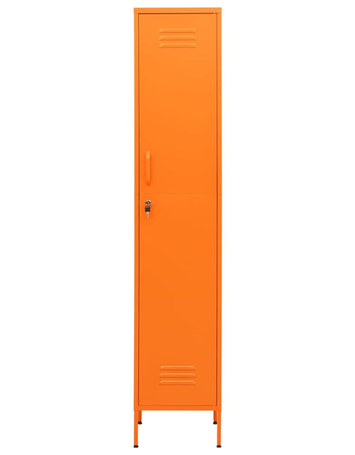 Încărcați imaginea în vizualizatorul Galerie, Dulap de vestiar, portocaliu, 35x46x180 cm, oțel

