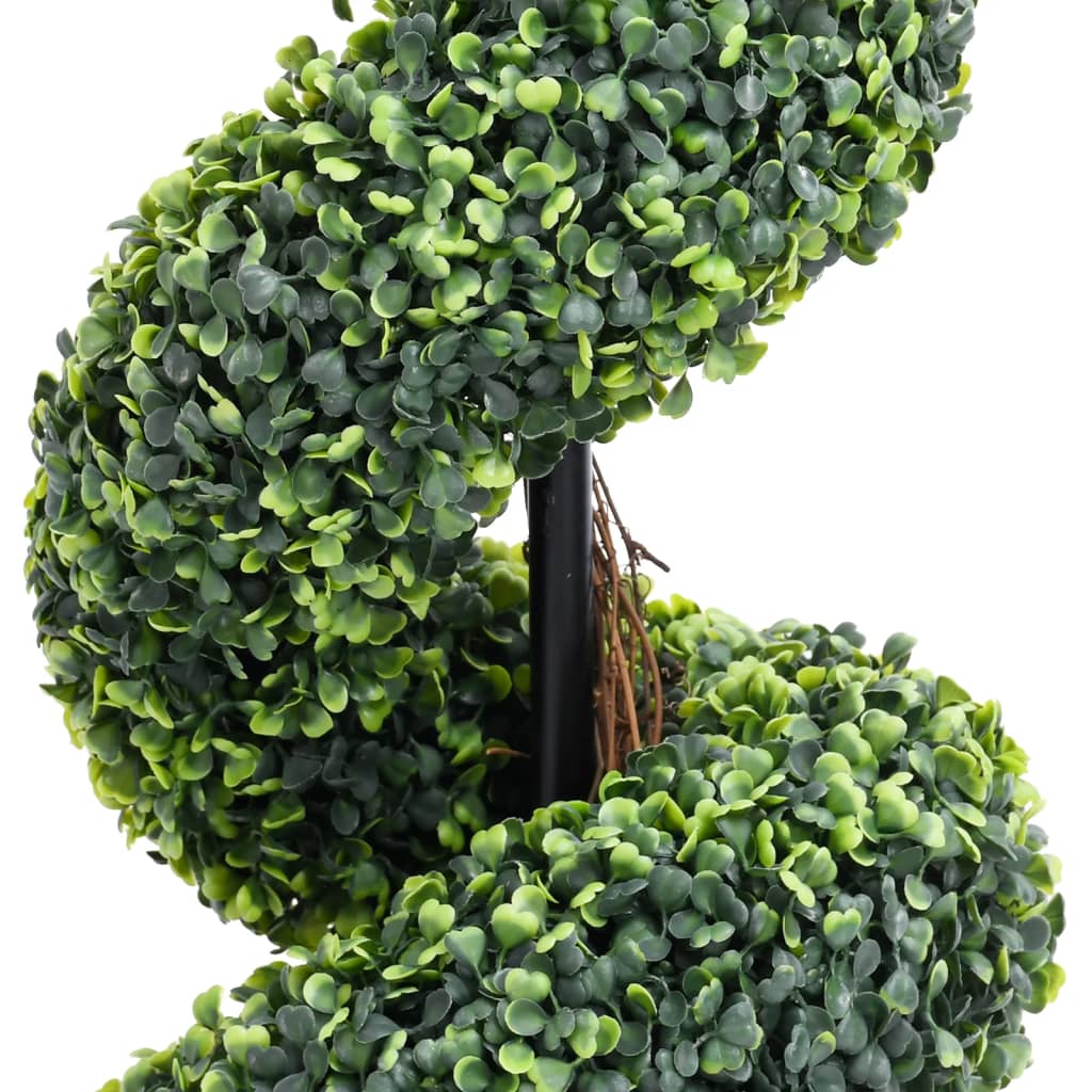 Plantă artificială de cimișir cu ghiveci, verde, 117cm, spirală - Lando