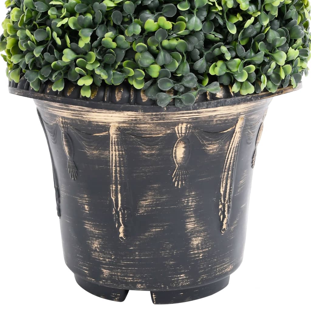 Plantă artificială de cimișir cu ghiveci, verde, 100cm, spirală - Lando