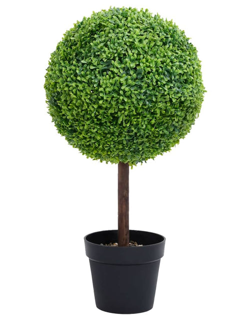 Încărcați imaginea în vizualizatorul Galerie, Plantă artificială cimișir cu ghiveci, verde, 71cm, formă minge
