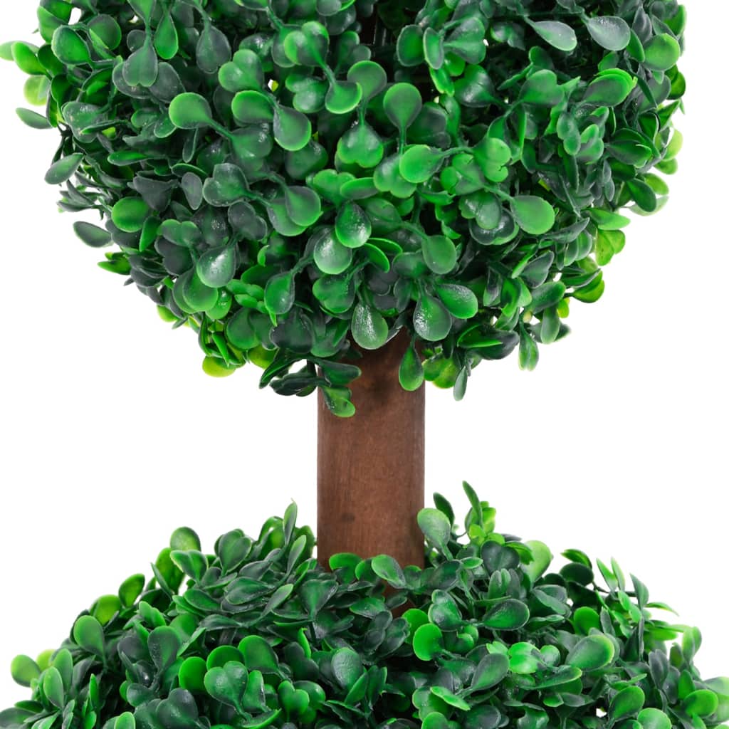 Plantă artificială cimișir cu ghiveci, verde, 60cm, formă minge
