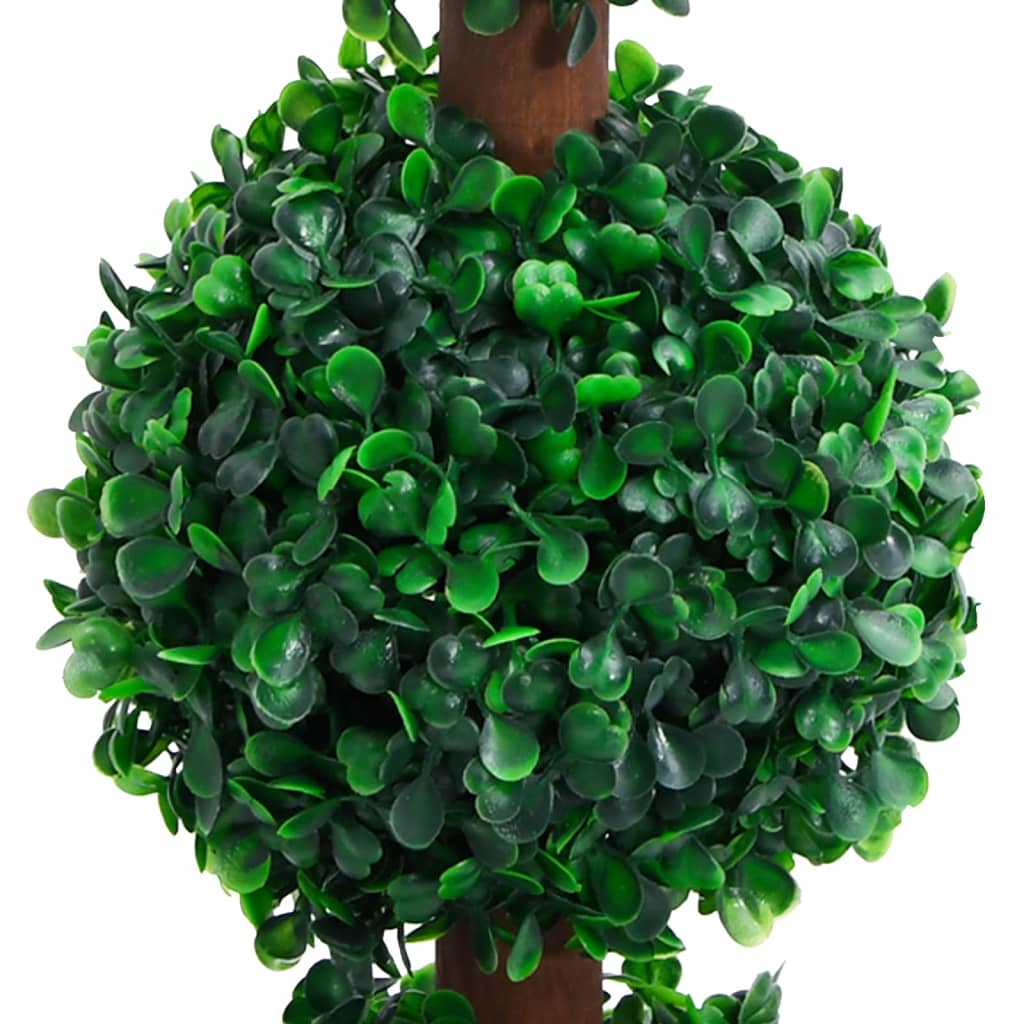 Plantă artificială cimișir cu ghiveci, verde, 90cm, formă minge