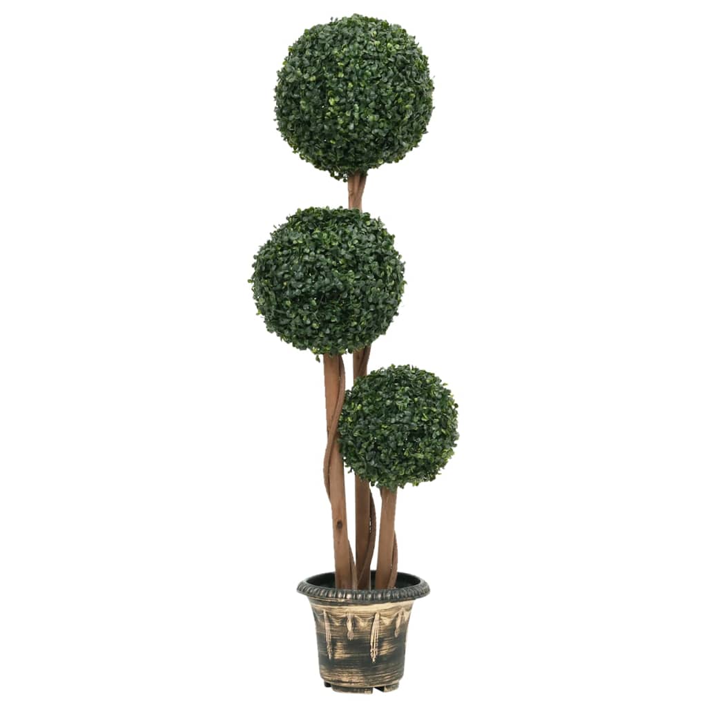 Plantă artificială cimișir cu ghiveci verde 119cm formă minge