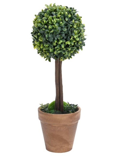 Загрузите изображение в средство просмотра галереи, Plante artificiale cimișir cu ghiveci, 2 buc. verde 33 cm minge
