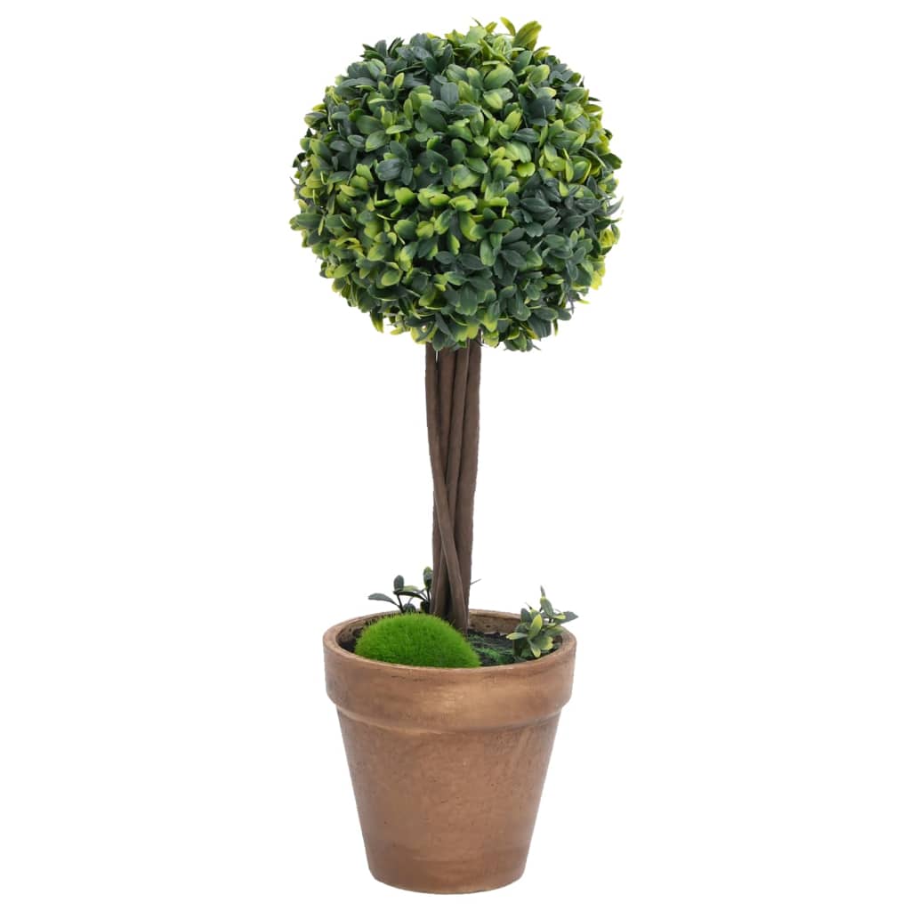 Plante artificiale cimișir cu ghiveci 2 buc. verde 56 cm minge