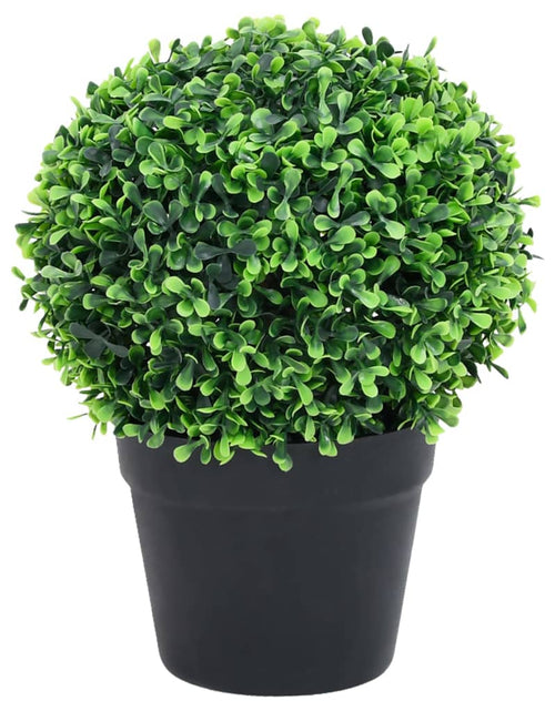 Загрузите изображение в средство просмотра галереи, Plante artificiale cimișir cu ghiveci, 2 buc. verde 32 cm minge

