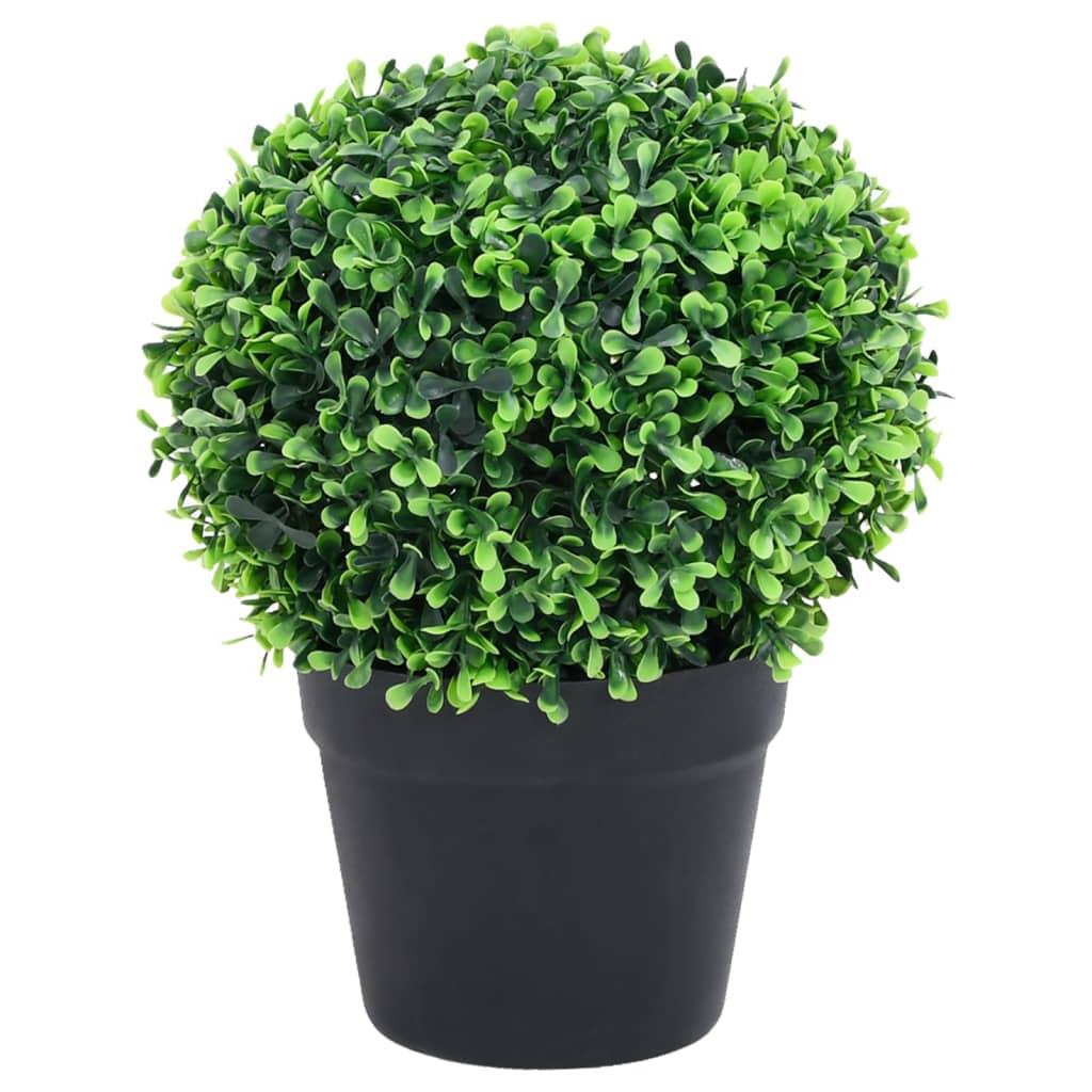 Plante artificiale cimișir cu ghiveci, 2 buc. verde 32 cm minge