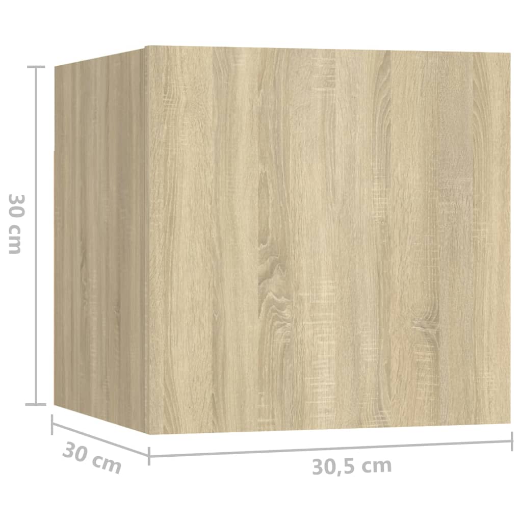 Noptiere, stejar Sonoma, 30,5x30x30cm, lemn prelucrat