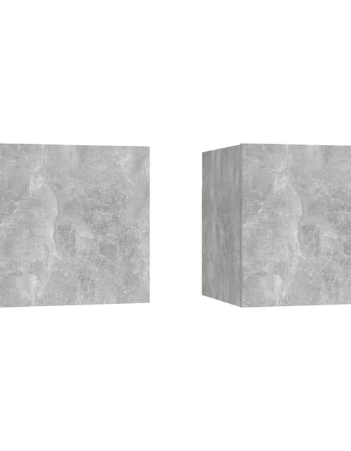 Încărcați imaginea în vizualizatorul Galerie, Noptiere, 2 buc., gri beton, 30,5x30x30 cm, lemn prelucrat
