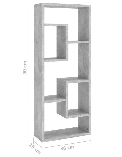 Загрузите изображение в средство просмотра галереи, Raft de perete, gri beton, 36x16x90 cm, PAL
