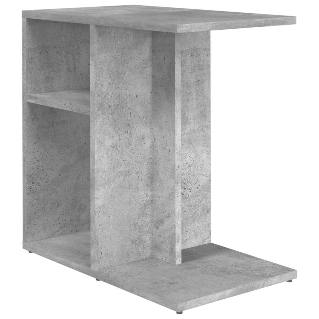 Masă laterală, gri beton, 50x30x50 cm, PAL