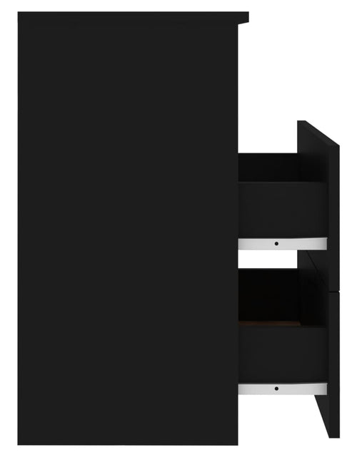 Încărcați imaginea în vizualizatorul Galerie, Noptiere, 2 buc., negru, 50x32x60 cm
