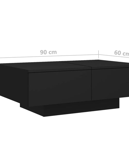 Загрузите изображение в средство просмотра галереи, Măsuță de cafea, negru, 90x60x31 cm, PAL
