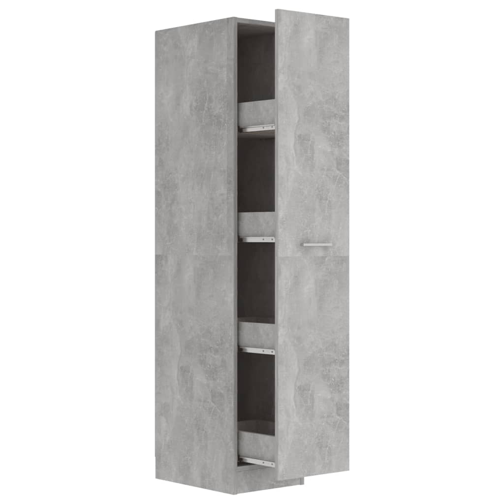 Dulap de farmacie, gri beton, 30x42,5x150 cm, PAL