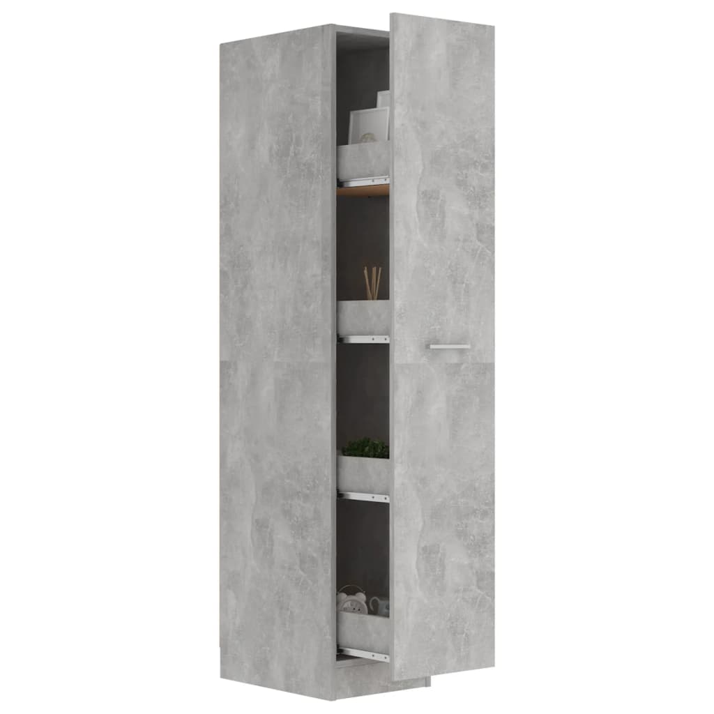 Dulap de farmacie, gri beton, 30x42,5x150 cm, PAL