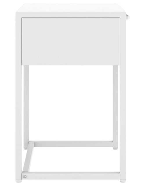 Încărcați imaginea în vizualizatorul Galerie, Noptieră, alb, 38x35x54 cm, oțel
