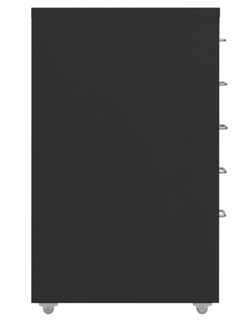 Încărcați imaginea în vizualizatorul Galerie, Fișet mobil, negru, 28x41x69 cm, metal - Lando
