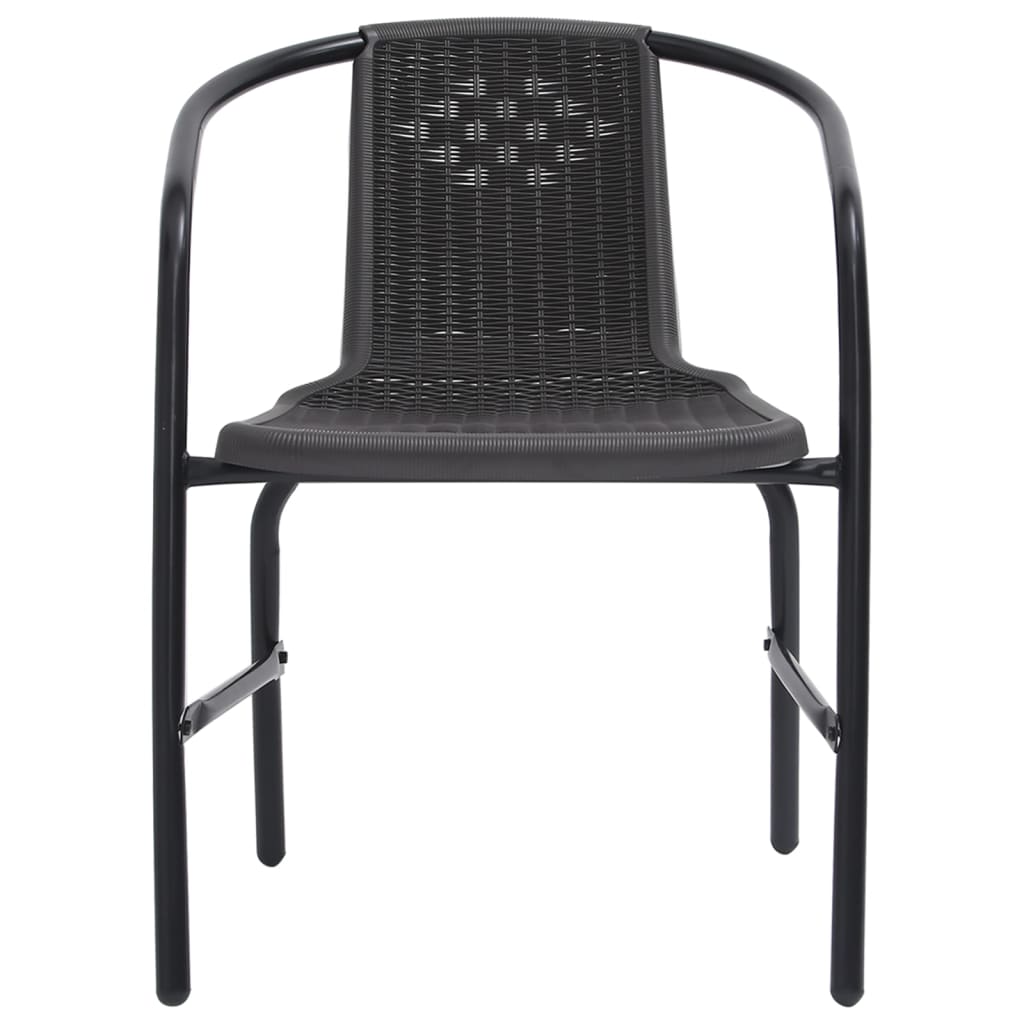 Set mobilier de grădină, 5 piese, negru