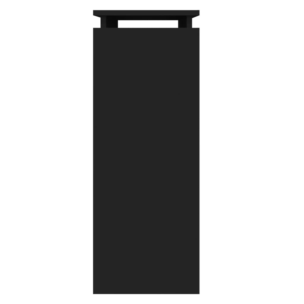 Masă consolă, negru, 80x30x80 cm, PAL