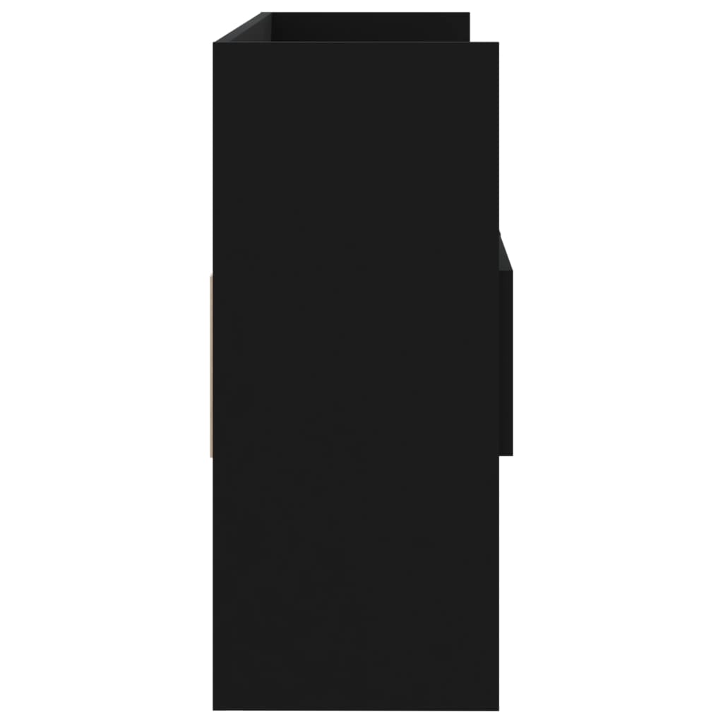 Servantă, negru, 105x30x70 cm, PAL