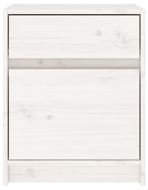 Загрузите изображение в средство просмотра галереи, Noptieră, alb, 40x31x50 cm, lemn masiv de pin
