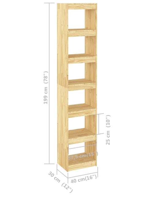 Загрузите изображение в средство просмотра галереи, Bibliotecă/Separator cameră, 40x30x199 cm, lemn masiv pin - Lando
