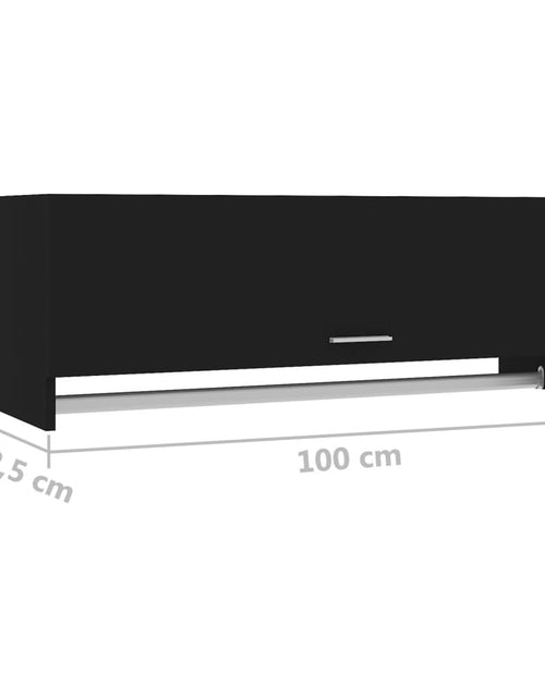 Загрузите изображение в средство просмотра галереи, Șifonier, negru, 100x32,5x35 cm, PAL
