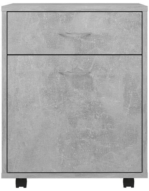 Încărcați imaginea în vizualizatorul Galerie, Dulap cu roți, gri beton, 45x38x54 cm, PAL
