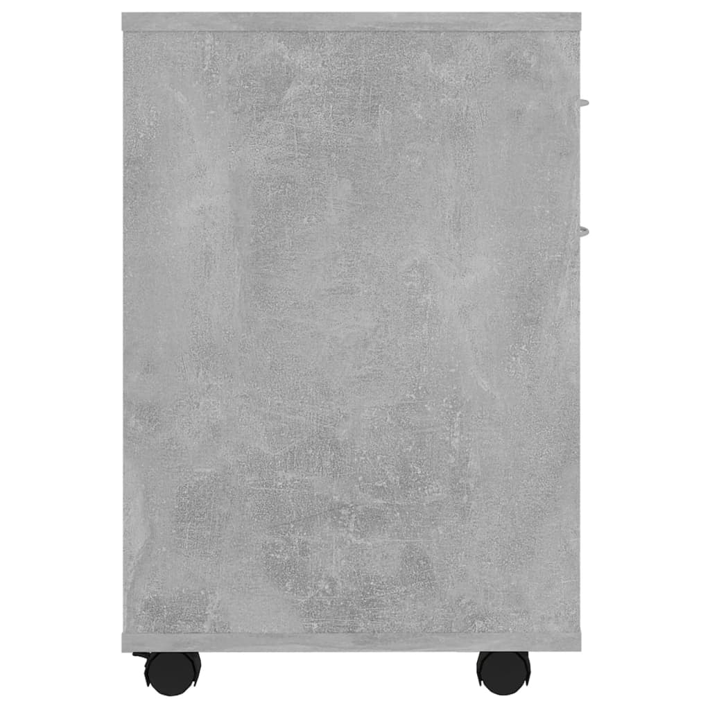 Dulap cu roți, gri beton, 45x38x54 cm, PAL
