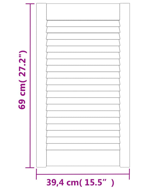 Загрузите изображение в средство просмотра галереи, Uși de dulap design lambriu, 2 buc., 69x39,4 cm, lemn masiv pin
