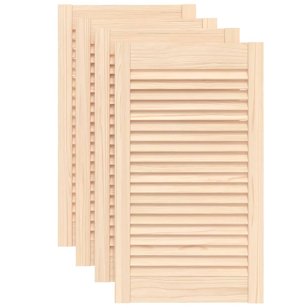 Uși de dulap design lambriu, 4 buc., 69x39,4 cm, lemn masiv pin