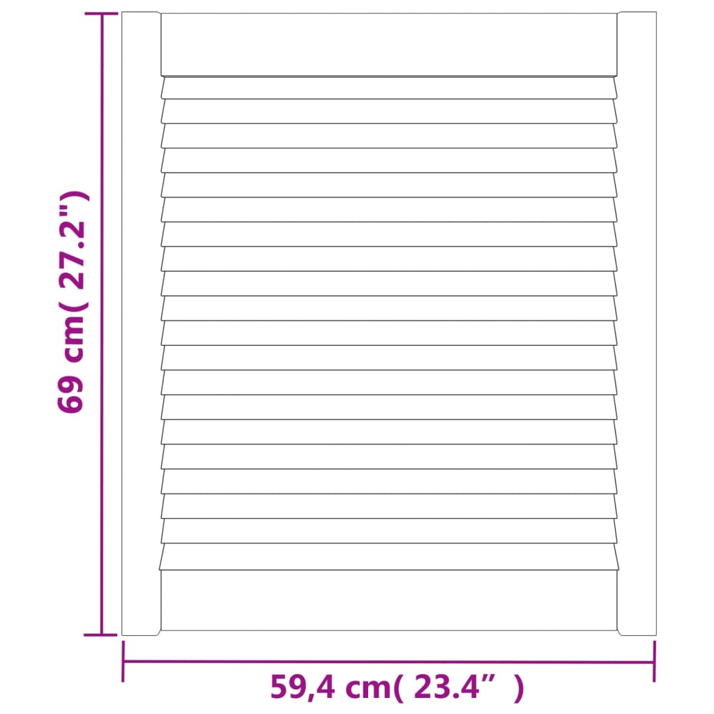 Uși de dulap design lambriu, 4 buc., 69x59,4 cm, lemn masiv pin