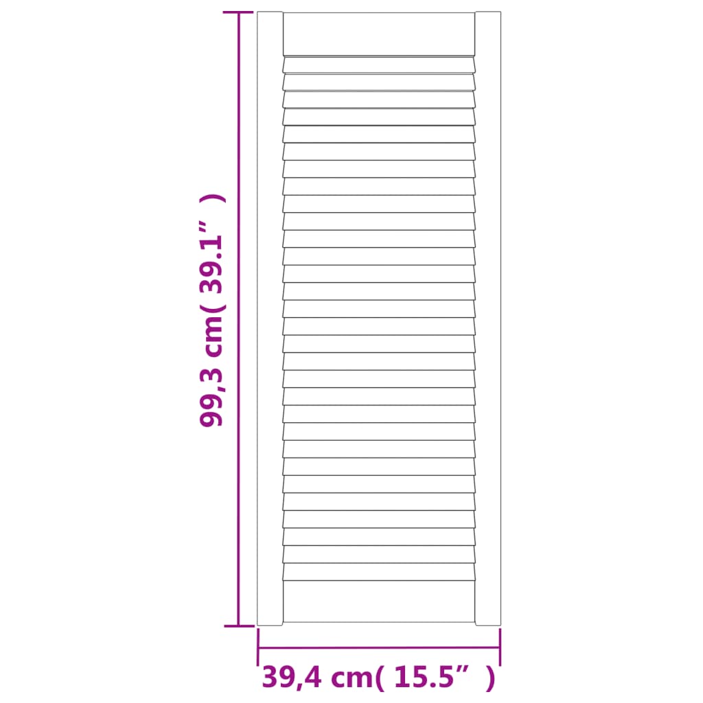 Uși de dulap design lambriu 2 buc. 99,3x39,4 cm lemn masiv pin