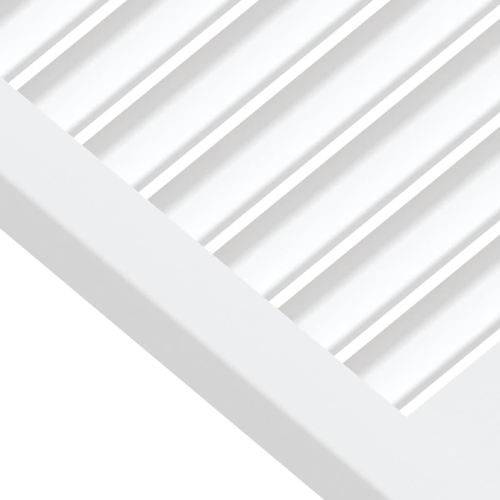 Ușă de dulap design lambriu, alb, 39,5x39,4 cm, lemn masiv pin