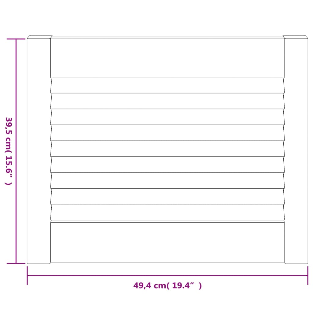 Ușă de dulap design lambriu, alb, 39,5x49,4 cm, lemn masiv pin